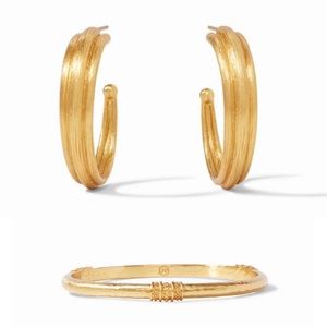 Brand new Julie Vos Catalina bangle bracelet and Barcelona Hoop earrings